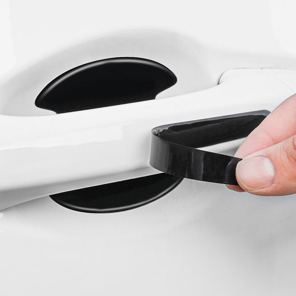 8Pcs Car Door Handle Bowl Scratch Anti-scratch Protective Car Stickers Car Handle Anti-collision Protection Strip Exterior Parts Interior Mirrors 6