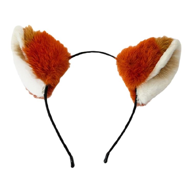 Plush Foxes Ear Hairband Theater Performances Accessory Practical Structure Photoshoot Costume Event 1