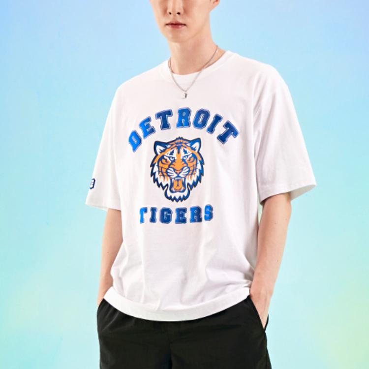 New MLB Drop Shoulder Sleeve T-Shirt Unisex White 3ATSC2023-46WHS