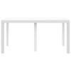 Garden Table White 150 x 100 x 73 cm Poly Rattan