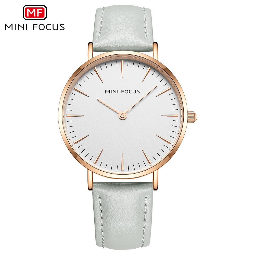 Ultra-thin Fashionable Japanese Movement Waterproof Genuine Leather Strap Women's Watch