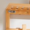 SoBuy Wall Wall 90cm Decorative Stylish Storage and Hat Clothes Coat Coat Hanger Hook Shelf, Hanger, Wall-Mounted Hooks, Bamboo, Wide, Shelf,