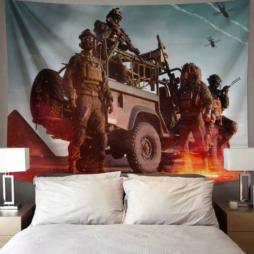 Nová FPS Hra Battlefield 6 Cool Tapiserie Pozadí Závěsná Látka Ložnice Tapiserie Dekorace Místnosti Estetická Tapiserie Závěs na Zeď