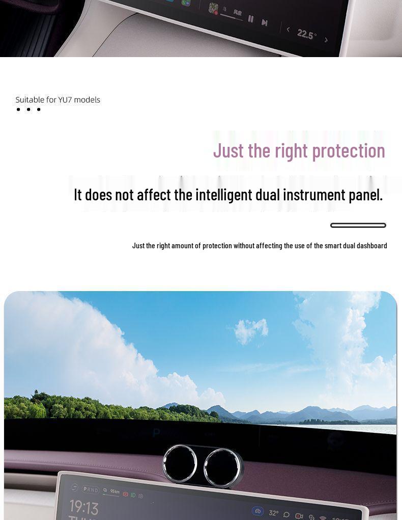 Silicone Bezel Cover for Xiaomi YU7 Screen Protector & Car Interior Accessories