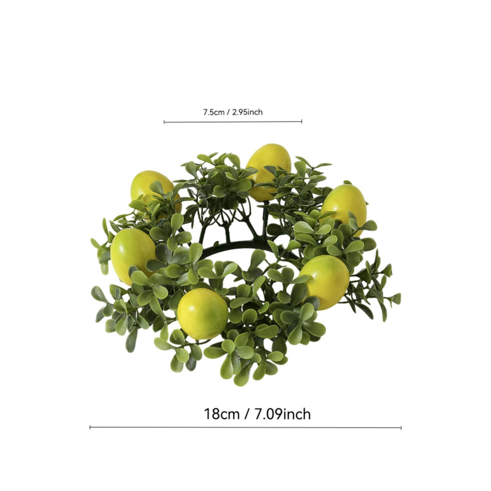 

Candle Ring Artificial Wreath Pumpkin Rustic Maple Leaves Party Supplies Home Decoration Harvest Wreath Holiday Tabletop Party