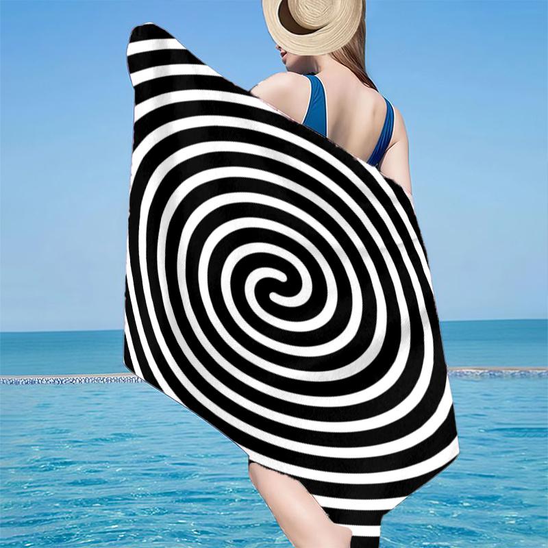 Abstract Geometric Composition Beach Towel, Super Soft Microfiber, Gift for Her/Him, Birthday, for Pool, Beach, Travel, Home Decor Fan gifts