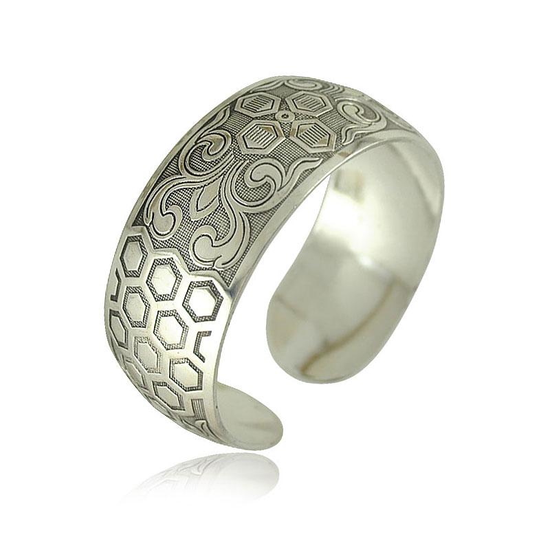 Vintage Cuff Bracelet Tibetan copper Plated Carved Flower Geometric Animal Opening Bangle Adjustable Indian Zircon Women Gifts