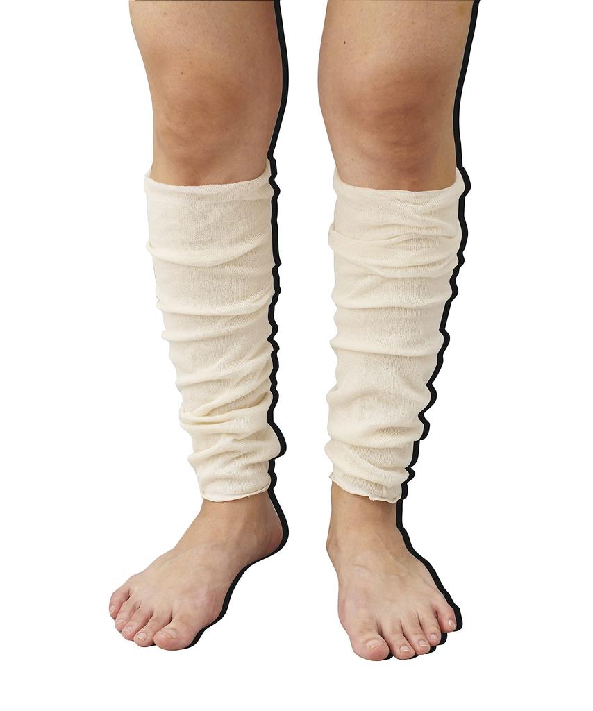 Soft Gauze Arm and Leg Warmers Made with Silk On the Skin Side In 42 Cm [sunayama] 95% [Made Japan] (approx. Length) (off-white)