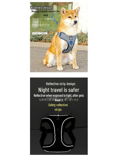 Adjustable Reflective Shiba Inu & Corgi Harness: Anti-Pull Leash Vest for Medium to Large Dogs