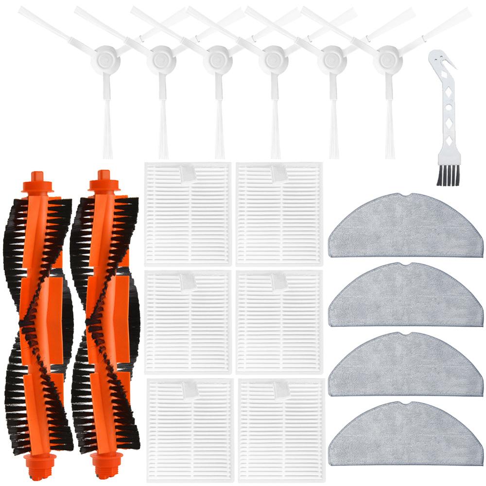 Accessories For Xiaomi E10/E10C/E12/3C+ Robot Vacuum Cleaner Spare Parts Replacement Kit,Main Brush,Side Brush,HEPA Filter,Mop Pads