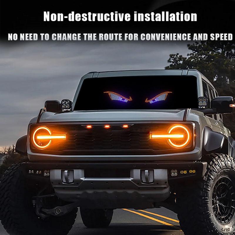 Devil Eyes Light LED Sginal Lamp for Car Windshield USB Plug 11 Modes Warning Lamp Atmosphere Decor Lighting for Car Accessories