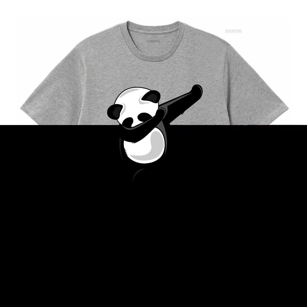 Dabbing Panda T Shirt for Casual Fashion vintage Washed Stretched Top For Everyday Wear Unisex fashion Soft designer clothes