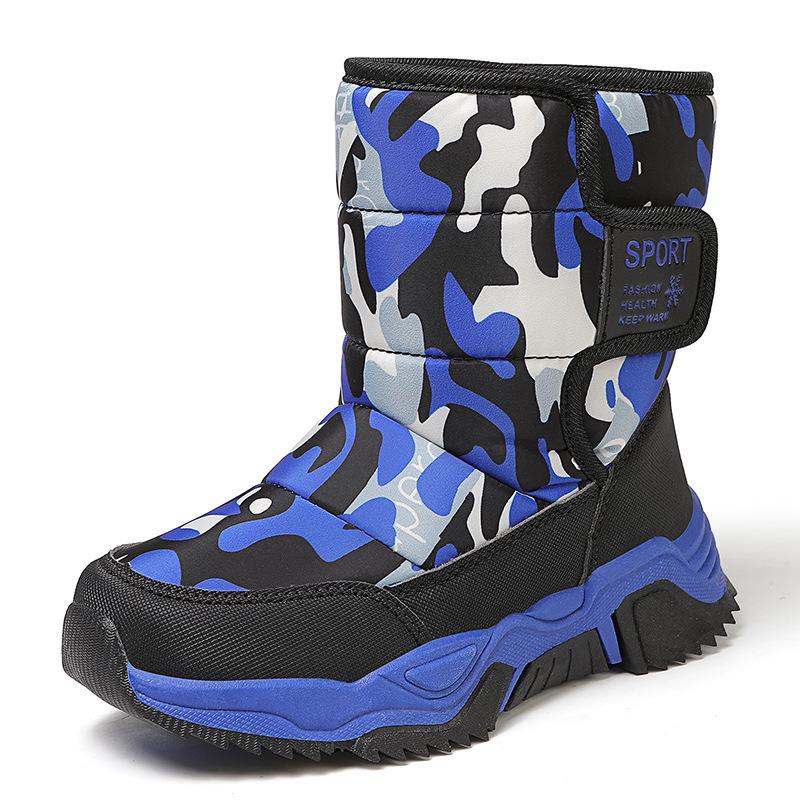 2025 Winter Children's Snow Boots - Velvet-Lined, Thick, Warm & Anti-Slip for Medium & Large Kids