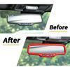 Car Interior Rearview Mirror Cover Trim Sticker For Chevrolet Camaro 2011-15 Red