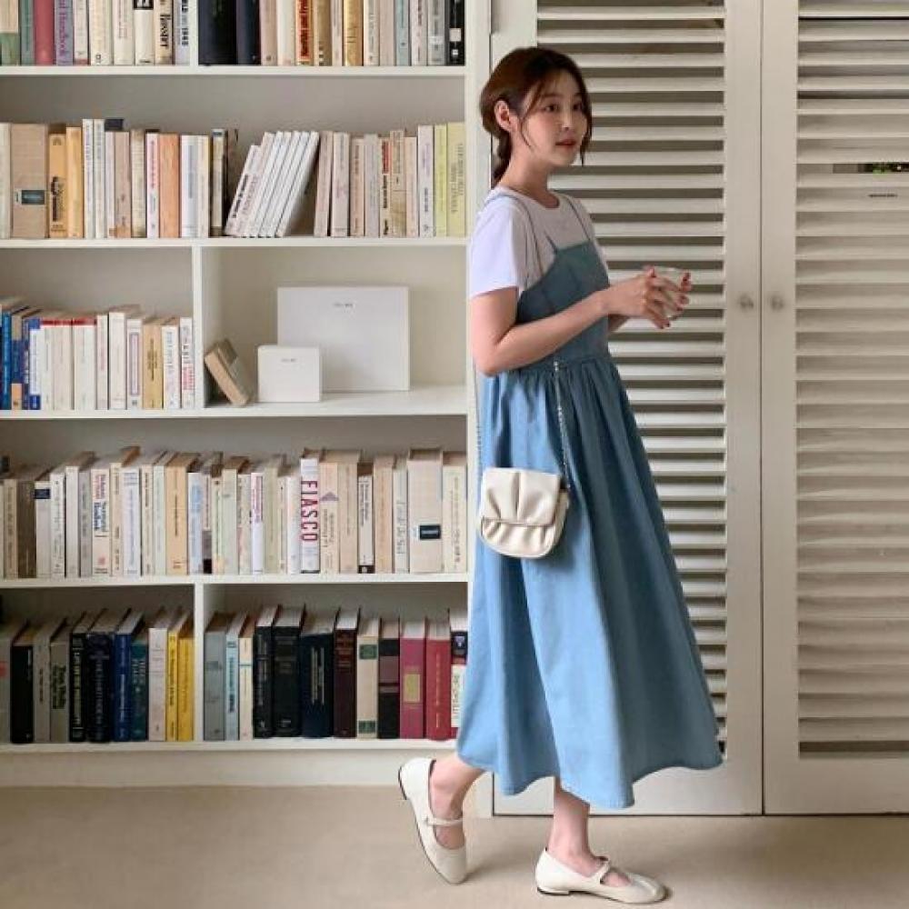 New Arrivals Open Run Donnabel Women Flare Summer Dress Blue Banding