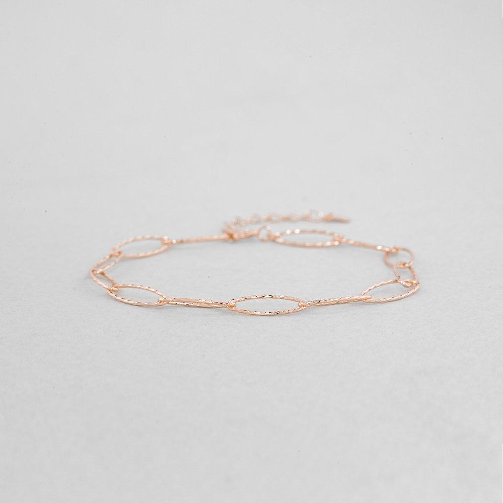 [Judy And Paul] Ratio Rose Gold Oval Chain Bracelet B51557