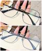 Korean Retro Metal Frame Square Row Men's and Women's Anti-blue Light/anti-radiation Glasses