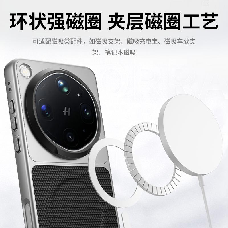 For OPPO Find X9 Ultra Case Magnetic For MagSafe Matte PU Leather Electroplated PC Hard Cover Lightweight Dustproof Bumper