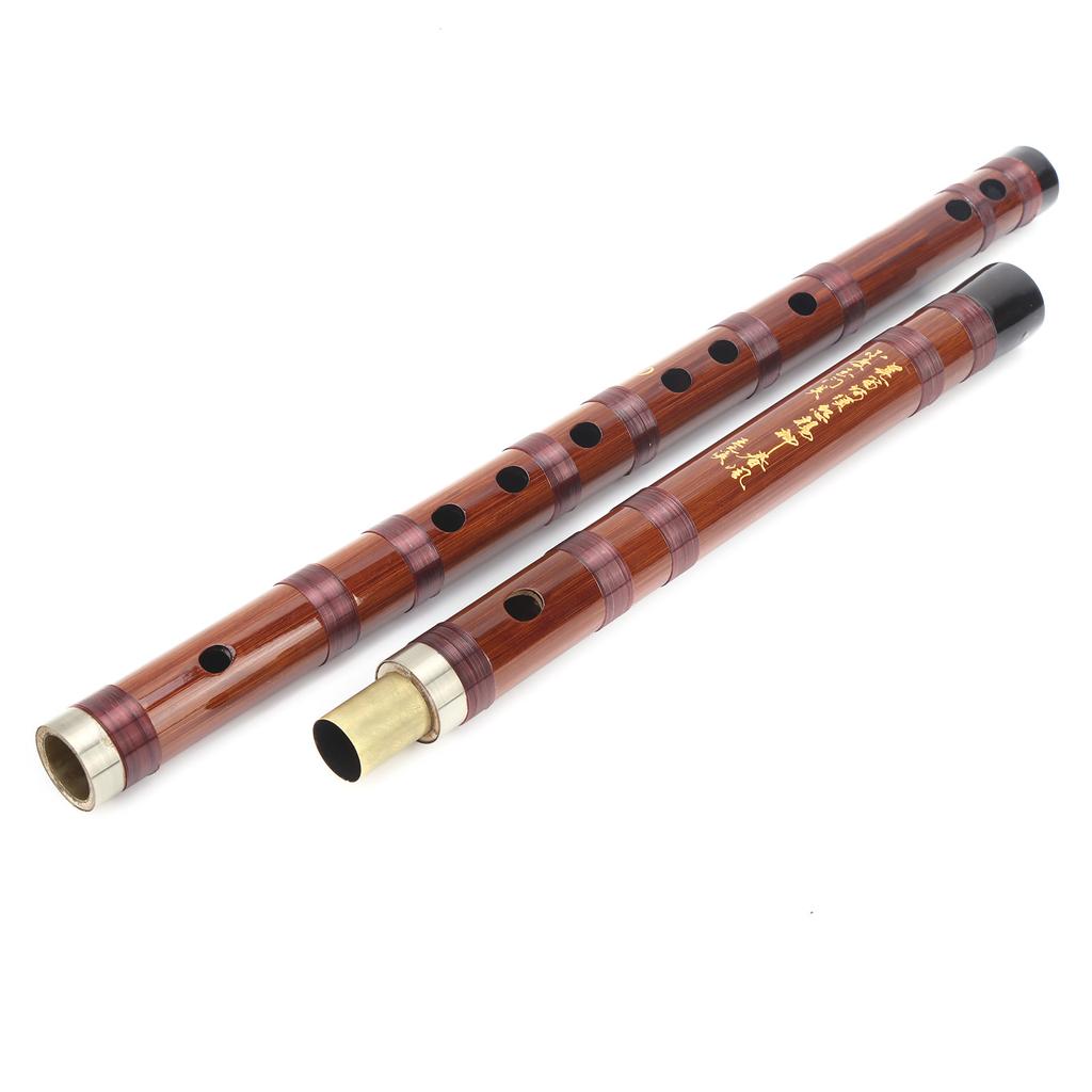 CKey Dry Bitter Bamboo Flute Traditional Orchestral Instrument Set with Storage Box ZD02