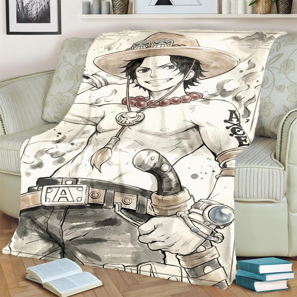 "ONE PIECE" Design Flannel Blanket Warm Comfortable for Sofa, Bed, Bedroom, Chair, Picnic and Travel