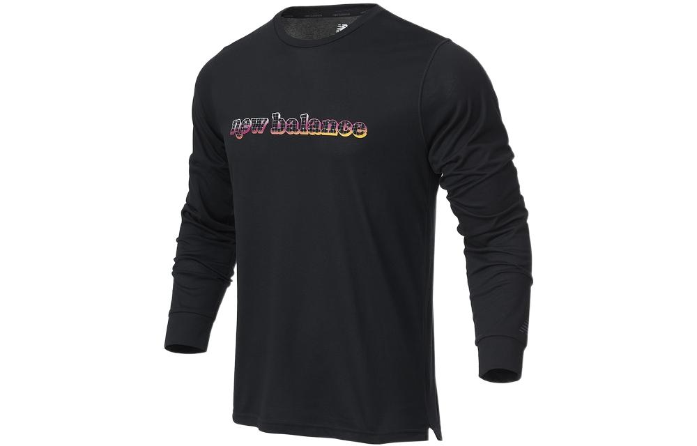 New Balance Sweatshirts Men s Black Crew Neck Moderate Regular MT21065-BK M