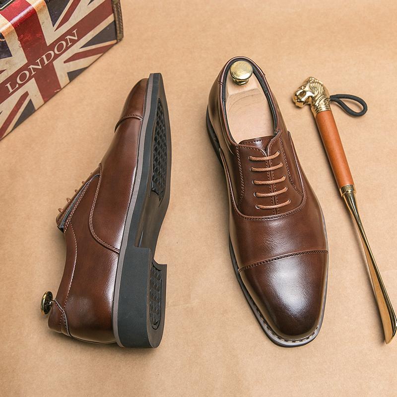 Móda Nové Pánské Společenské Boty Černé Hnědé Evropské Šněrovací Pohodlné Módní Derby Boty, Svatba, Banket, Velikosti Bot 38-46