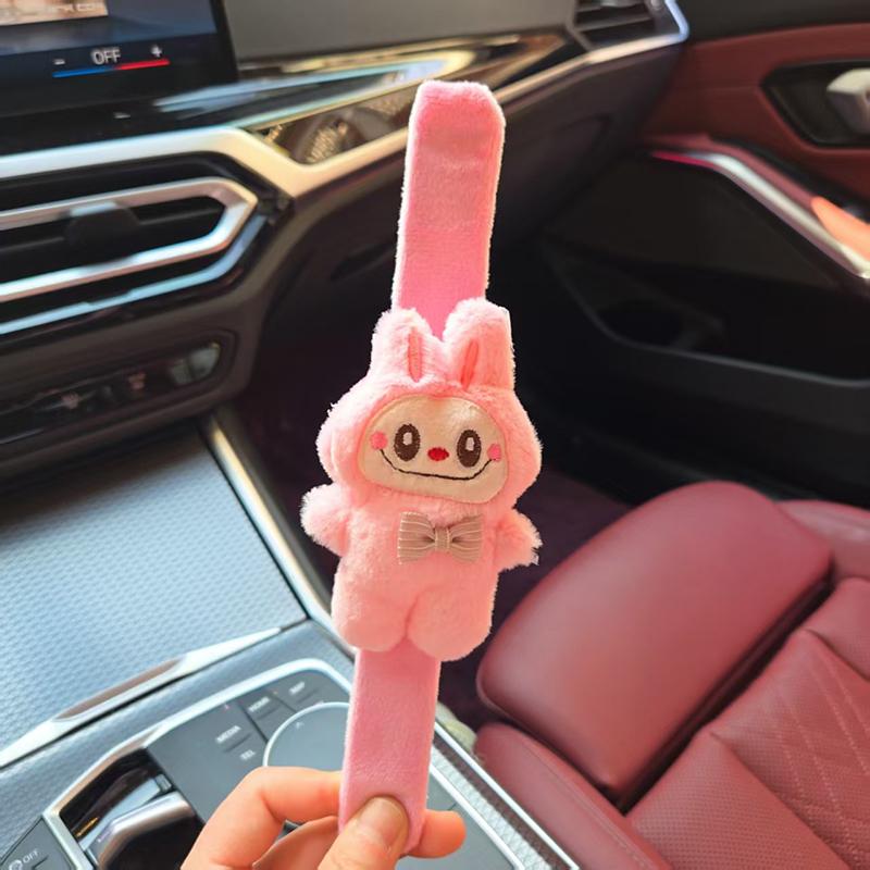 6 PICS Cartoon Labubu Slap Snap Wrap Wristband Bracelet Cute Funny Toys Children Hand Ring Decoration