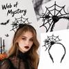 Halloween Lace Headband with Rose and Decorations for Women's Costume Party
