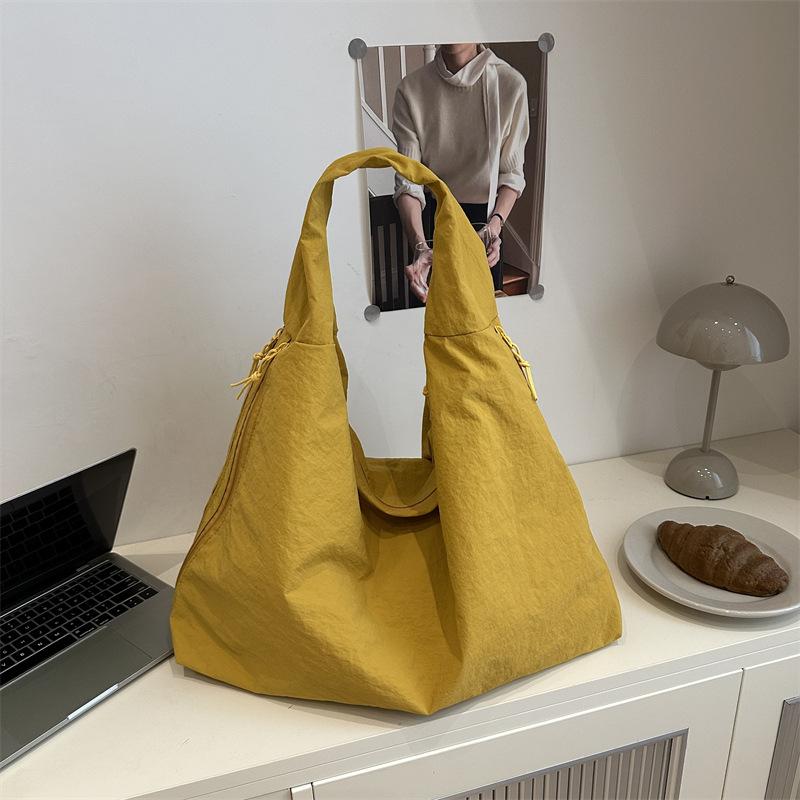

Сумка женская новая холщовая сумка-тоут весенняя повседневная большая вместимость на плечо сумка для поездок под мышку жёлтый