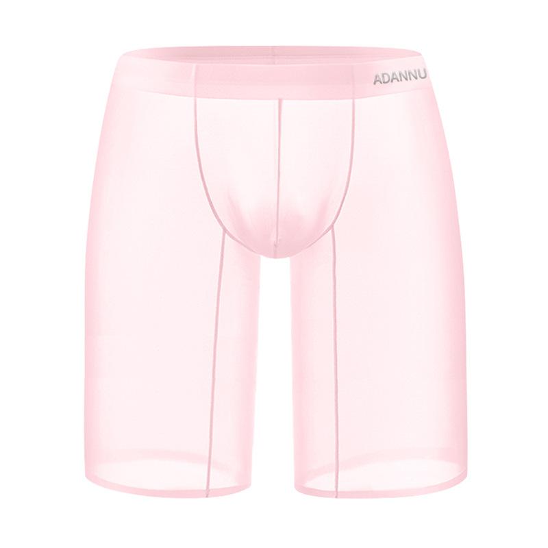 Sport Herre 5-punkts Bukser Fitness Pustende Sexy Leggings Mann Undertøy Ultratynn Sømløs Gjennomsiktig Bokser Utvidede Shorts