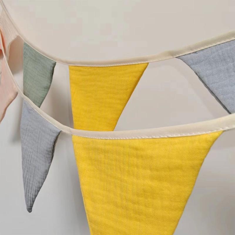 Babyflagge im Retro-Stil Mehrfarbige Wimpelketten Babygirlande Hängeflaggenbanner Neugeborenen-Foto-Requisiten für Partys