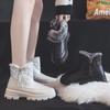 40 Size Autumn and Winter Korean Version Velvet Thickened High-top Shoes High Value Versatile Trend Snow Boots