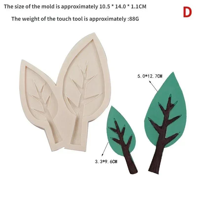 Kitchen Baking Tools 3D Chocolate Mold Forest Tree Shape Chocolate Candy Mold Non-stick Silicone Material Accessories