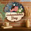 2D Flat, 1pc Independence Day Decor Metal Aluminum Sign, Home, Holiday Decor Ornaments, Suitable for Room, Outdoor, Porch Decor, Friendship Gift