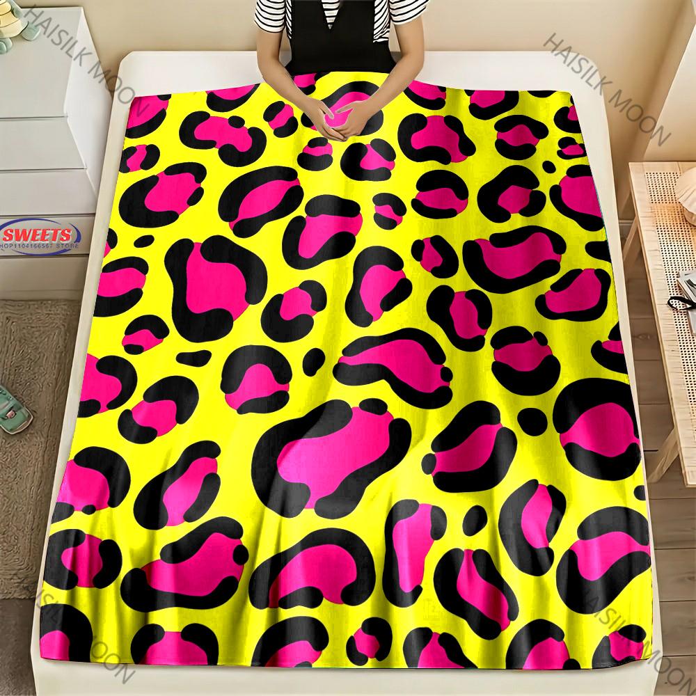 New Arrived! Colorful Leopard Themed Blankets for Friends Son Daughter Wife Birthday Holidays Christmas Fashion Gift Fast Arrive