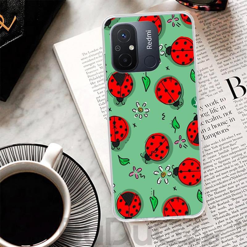 Insect Seven-Star ladybug Cover For Xiaomi Redmi 13 13C 14C 12 12C 10 10C 9 9C 9T 9A Phone Case 10A 8A 8 7A 7 6A 6 K80 K70 K60 K