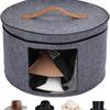 Hat Storage Box Travel Hat Box Large Round Hat Carrier Case Organizer or Women Cowboy Hat Organizer FoldableTravel Cap Boxes