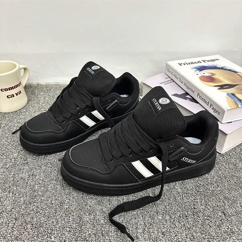 

2025 new autumn niche retro beige bread shoes Guochao versatile street shooting sports and leisure shoes women 35 чорний