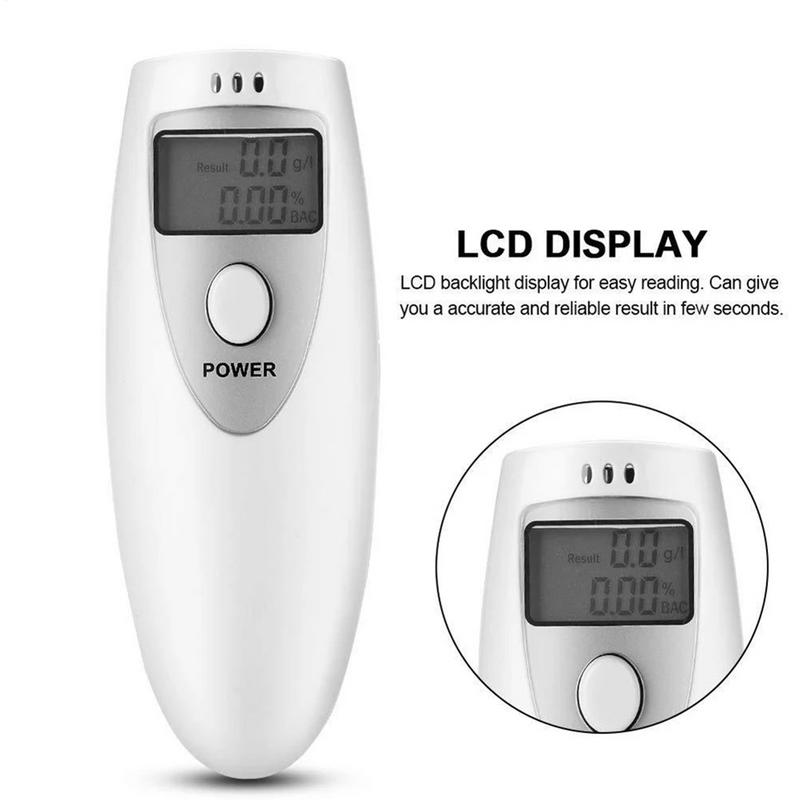 Handheld Alcohol Tester Accuracy Breathalyzer With Digital LCD Display Screen Professional Portable Breath Alcohol Tester
