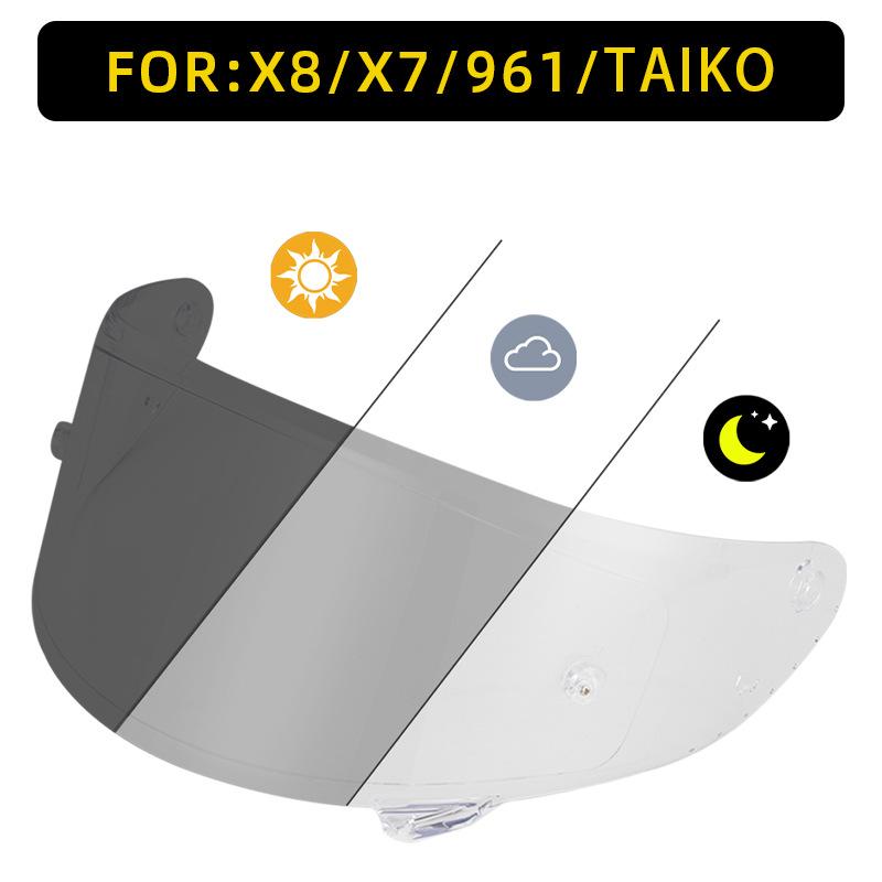 Motorradhelm Farbwechselndes Visier X14+Z7+Z8+RX7X+SM961 Integralhelm Farbwechselndes UV-beständiges Visier