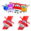 1 Stück Cartoon-Uhr Super Wings Flugzeug Actionfiguren Silikon-Armband PVC-Modell Kindergeschenk Spielzeug
