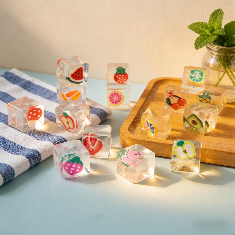 5/10/25Pcs Fruit Ice Cube Squishy Stress Relief Ball Fast Rebound Cute Soft Party Favor Gift Bag Filler Wedding Favors Gifts