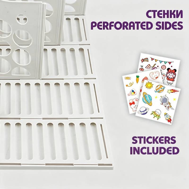 Metal Book Stand Partitions With Decor Stickers Student Office Document Book Holder Desk Organizer