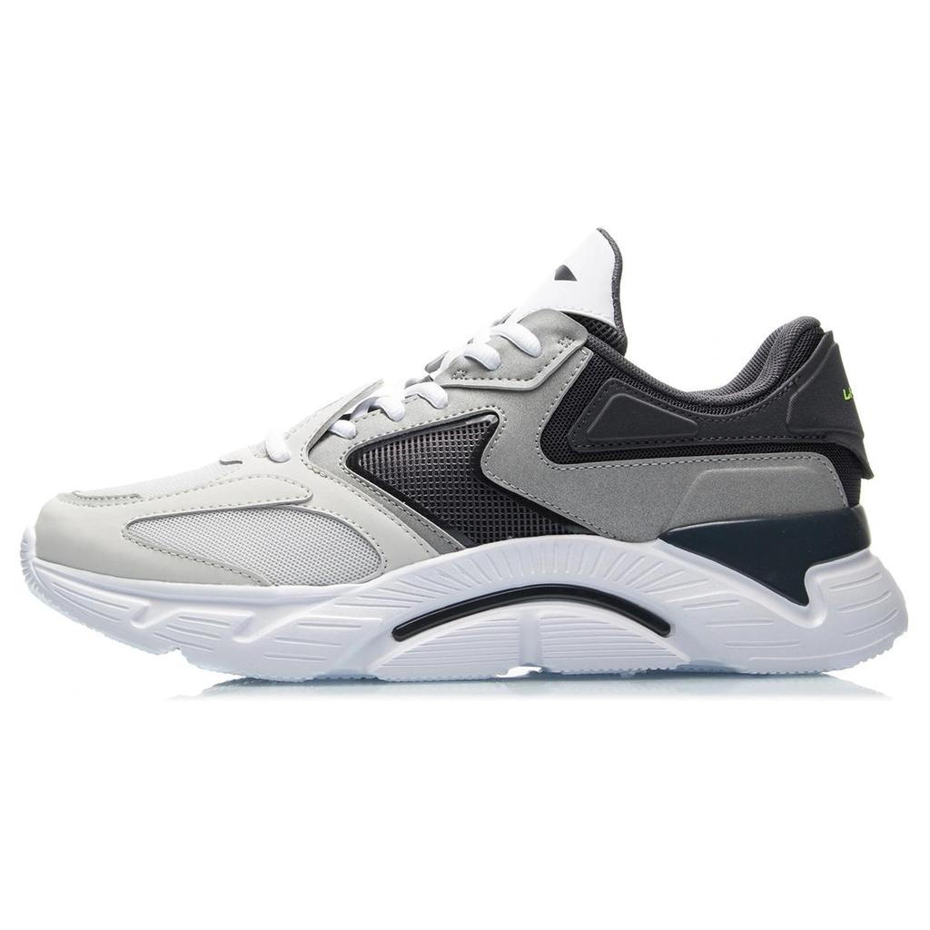 New LiNing Cushioning Anti Slip And Wear Resistant Low Top Running Shoes Men's Antarctic Gray ARHQ093-4
