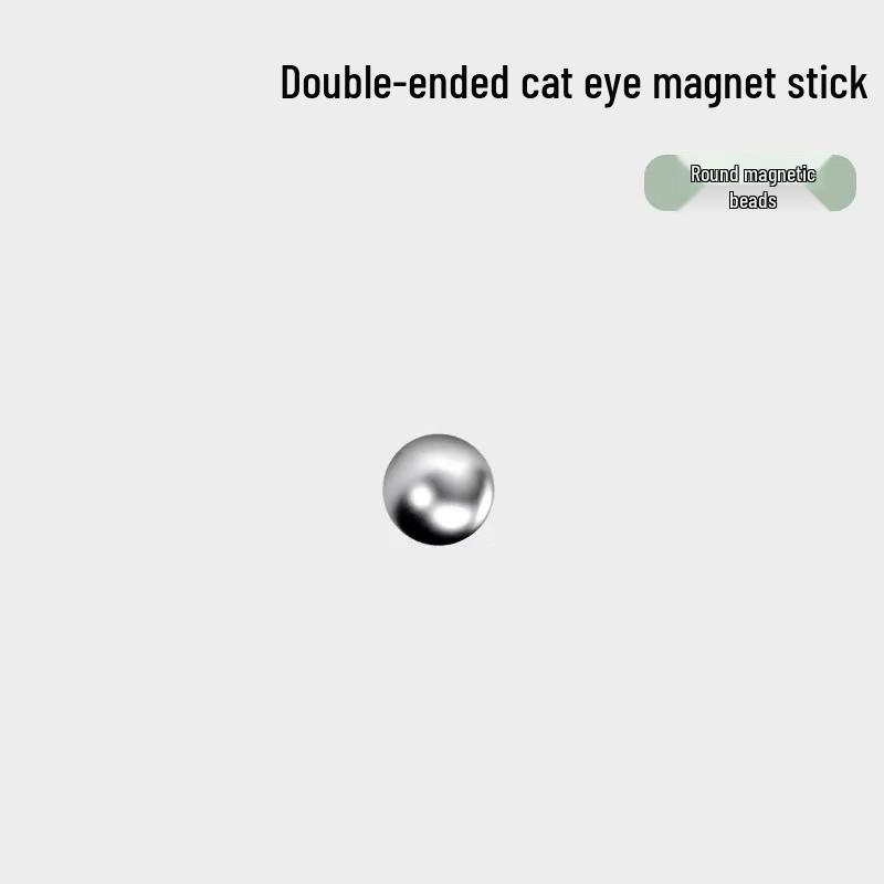 Double-Ended Cat Eye Nail Magnet with Steel Balls for Wide Light Beads