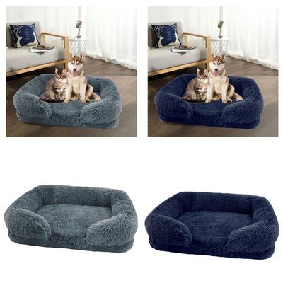 Calming Dog Cats Bed Pet Bed For Cat Small Dogs 16*12in Rectangle Washable Sleeping Orthopedic Pet Heated Seat Cushion For Cars