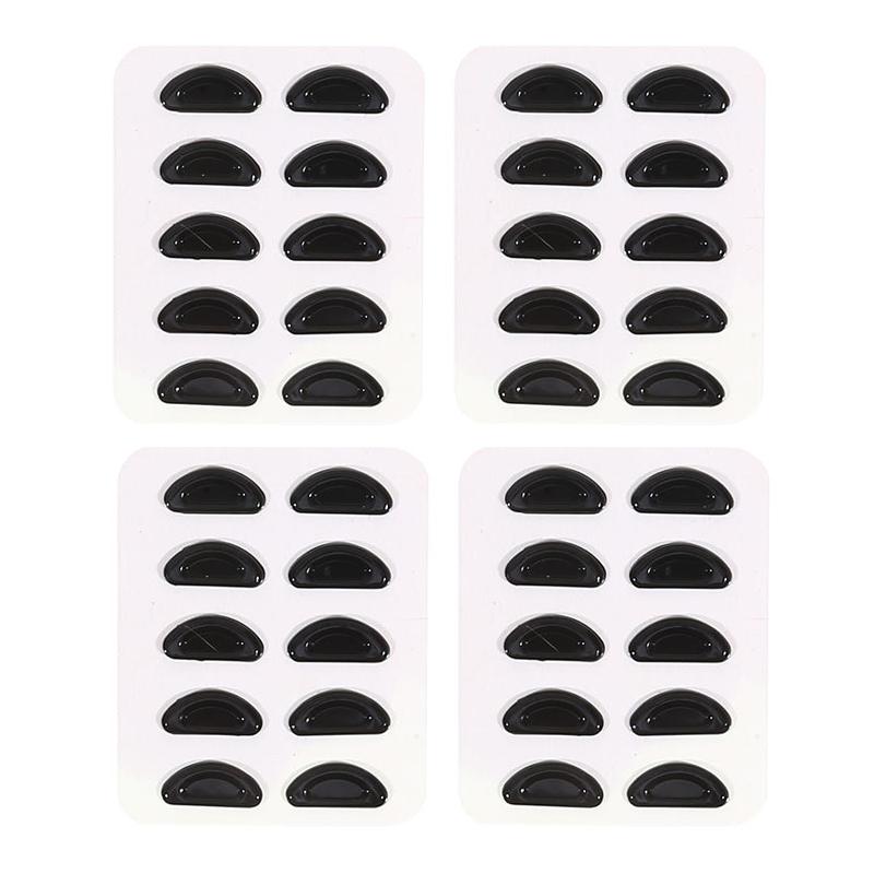 Adhesive Eyeglasses Nose Pads D Shape Stick on Anti-Slip Soft Silicone Transparent Nose Pads for Eyeglasses Eyewear Accessories