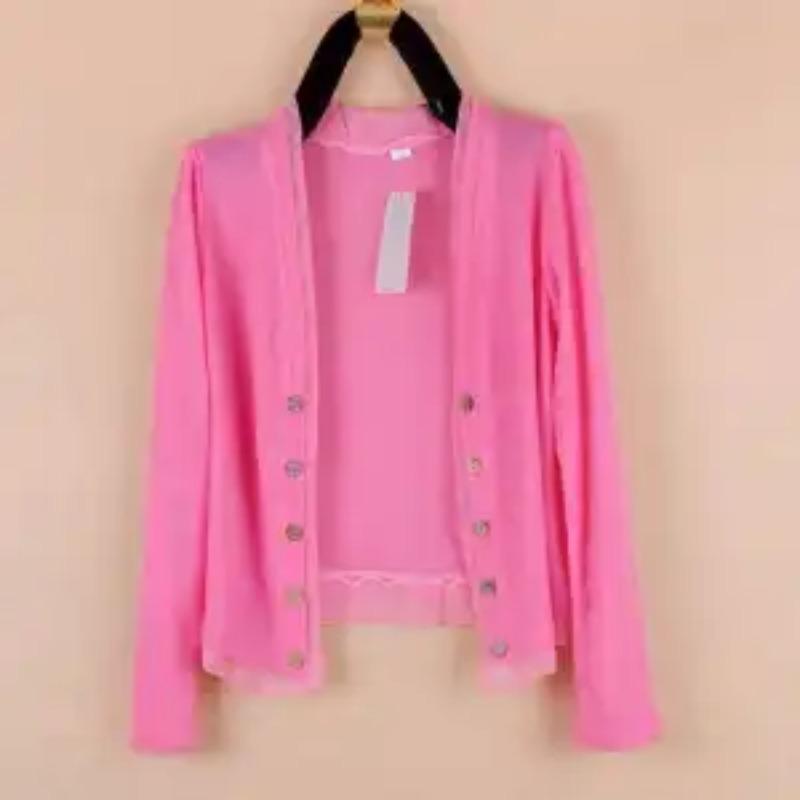 Summer Fashion Thin Solid Lace Casual Loose Oversize Long Sleeve Versatile Sunscreen Air Conditioning Cardigan