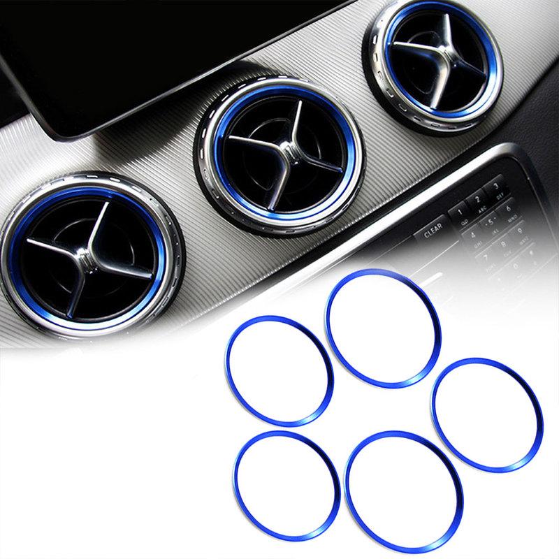 For Mercedes Benz A/B/GLA/CLA Class Aluminium Alloy Air outlet sticker/trument Panel Air Outlet Decoration Ring