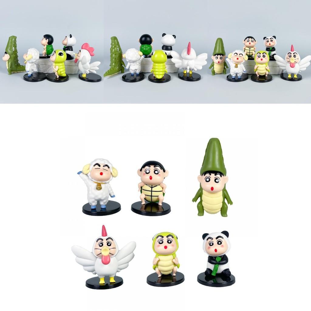 Crayon Shinchan Pvc Figurine With Cosplay Animals For Collection And Display